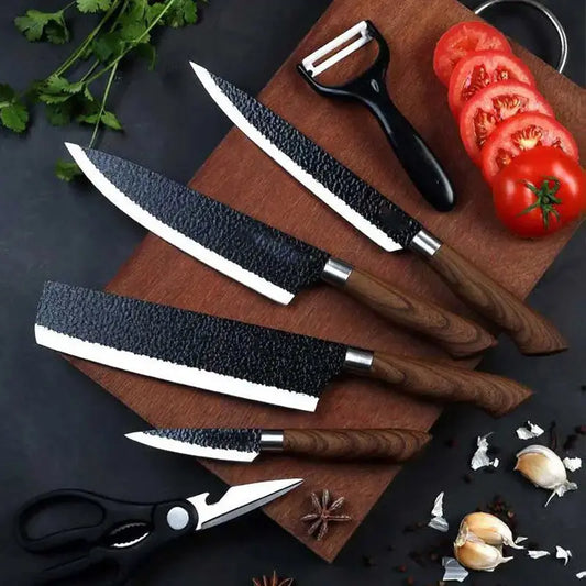 6-teiliges Küchenmesserset mit ergonomischen Holzgriffen Mivoza Deutschland
