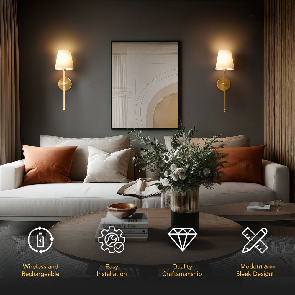 Kabellose Wandlampe mit Fernbedienung – Ohne Bohren