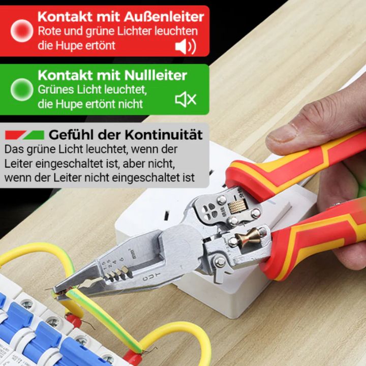 8-in-1 Abisolierzange mit Spannungsprüfer Mivoza Deutschland