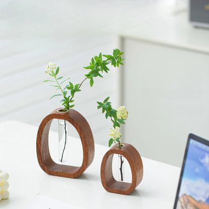 Glasvase aus Massivholz – Elegantes Design für stilvolle Dekoration Mivoza Deutschland