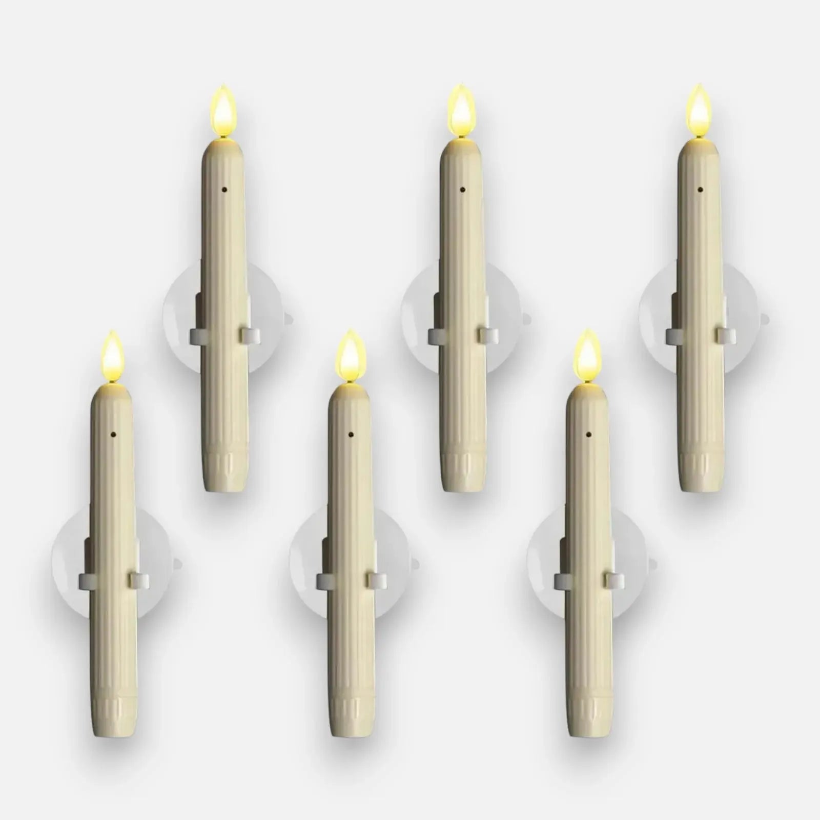 6er-Set LED-Fensterkerzen mit Dämmerungssensor – Realistische, warmweiß flackernde Flamme für gemütliche Abende Mivoza Deutschland