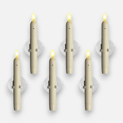 6er-Set LED-Fensterkerzen mit Dämmerungssensor – Realistische, warmweiß flackernde Flamme für gemütliche Abende Mivoza Deutschland