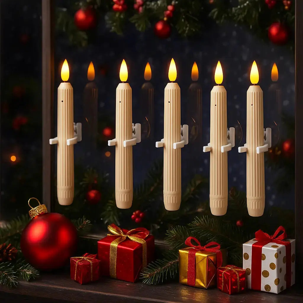 6er-Set LED-Fensterkerzen mit Dämmerungssensor – Realistische, warmweiß flackernde Flamme für gemütliche Abende Mivoza Deutschland