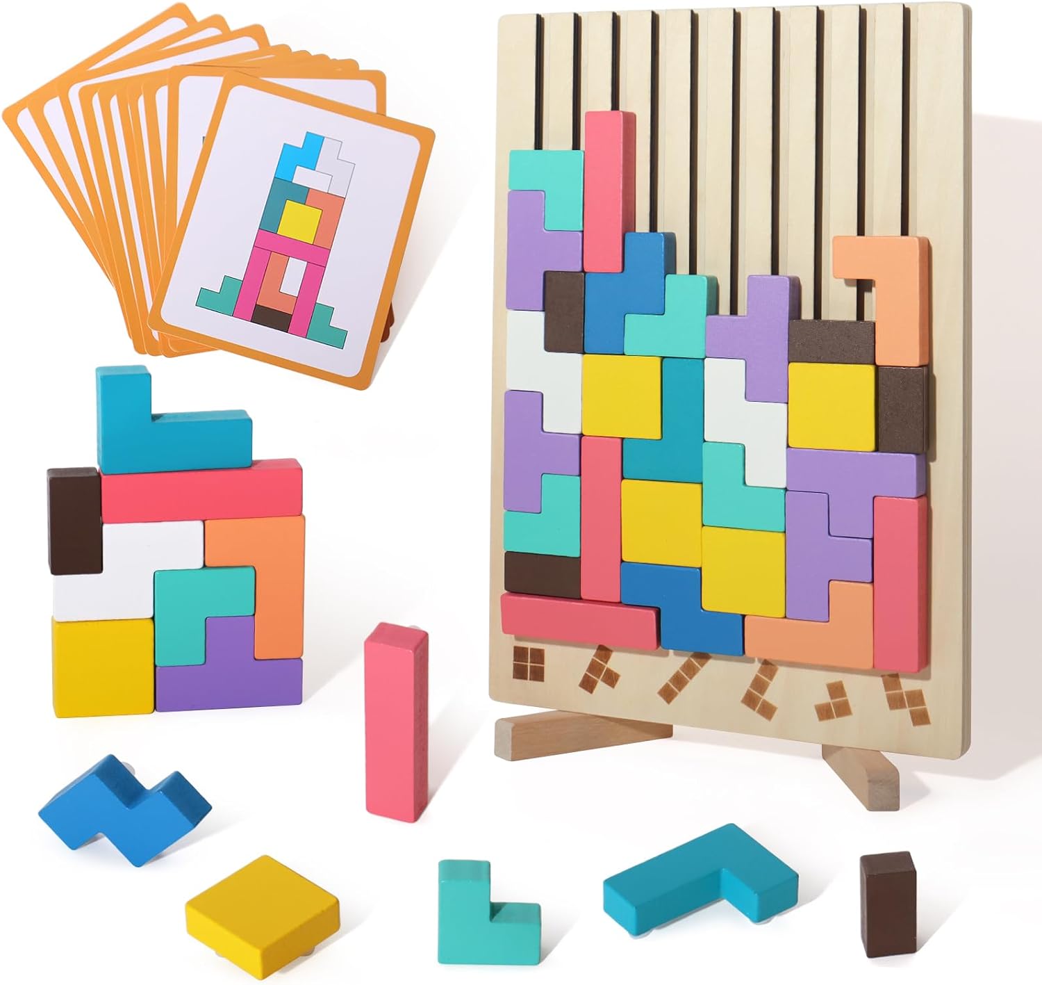 Holz-Stapelspiel – Fördert Logik, Konzentration und Feinmotorik bei Kindern! Mivoza Deutschland