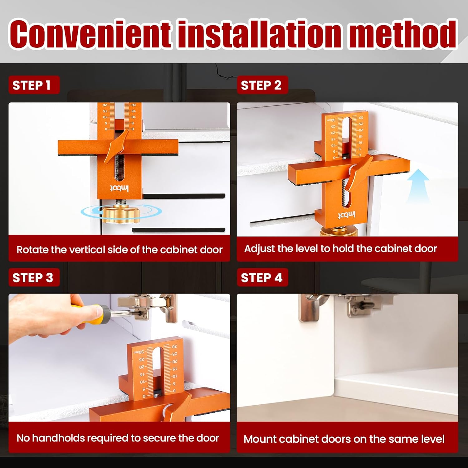 FixAlign™ 2-in-1 Schranktür-Montagehilfe für mühelose Installation Zorenza