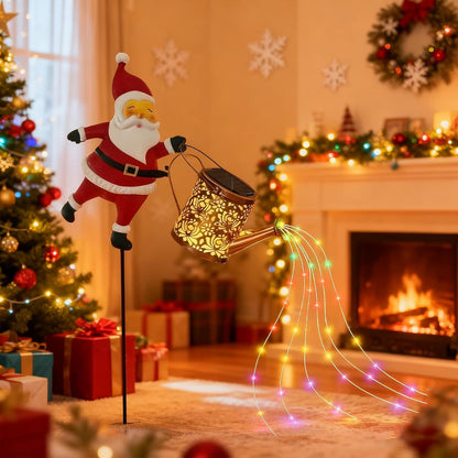 Solar-Weihnachtsmann mit Lichterkette (Mehrfarbig)