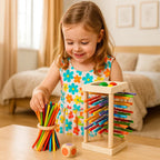 Holzstäbchen-Stapelspiel 3-in-1 – Fähigkeitenaufbau