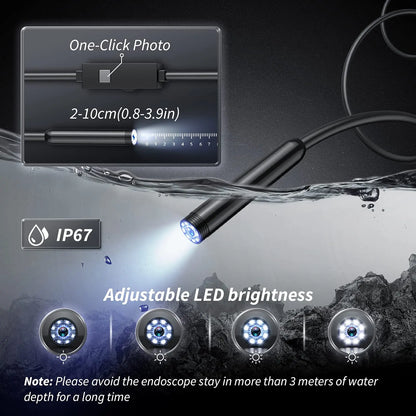 HD Inspektions-Endoskopkamera – Wasserdicht mit verstellbarem LED-Licht Mivoza Deutschland