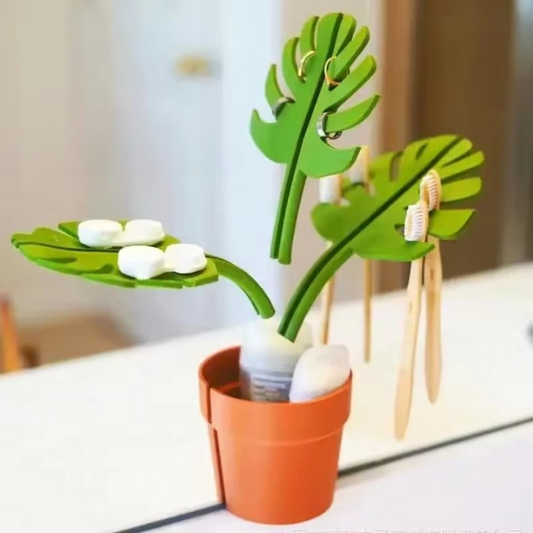 Badezimmer Organizer Box – Monstera-Blatt Design für stilvolle Aufbewahrung Mivoza Deutschland
