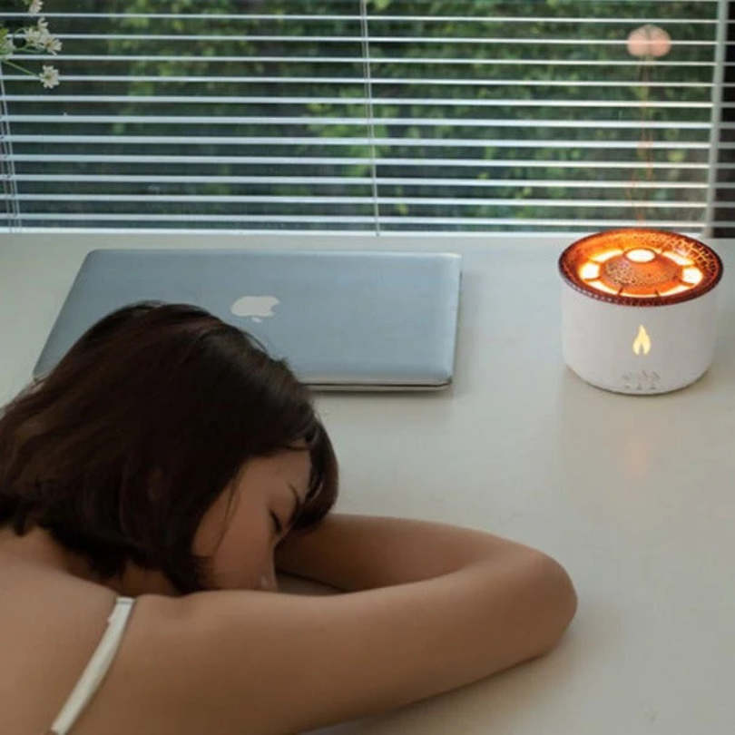 Vulkan-Ultraschall-Luftbefeuchter – Aromatherapie & LED-Licht Mivoza Deutschland