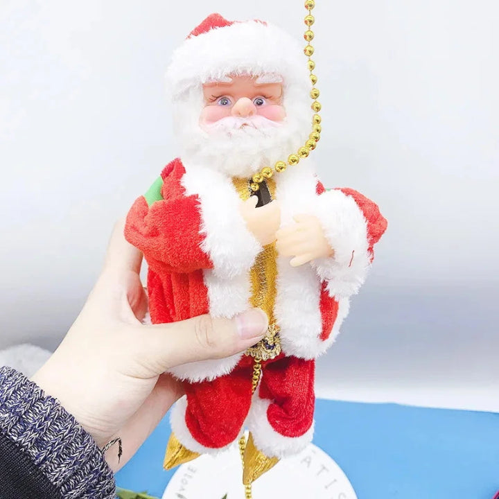 Animierte Kletter-Weihnachtsmann-Dekoration | Musikalische Weihnachtsfigur Mivoza Deutschland
