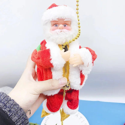 Animierte Kletter-Weihnachtsmann-Dekoration | Musikalische Weihnachtsfigur Mivoza Deutschland