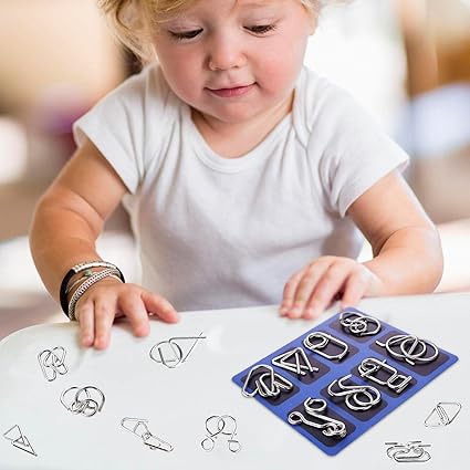 Woyuosn Metal Brain teaser Puzzles Ring Educational Toys Mivoza Deutschland