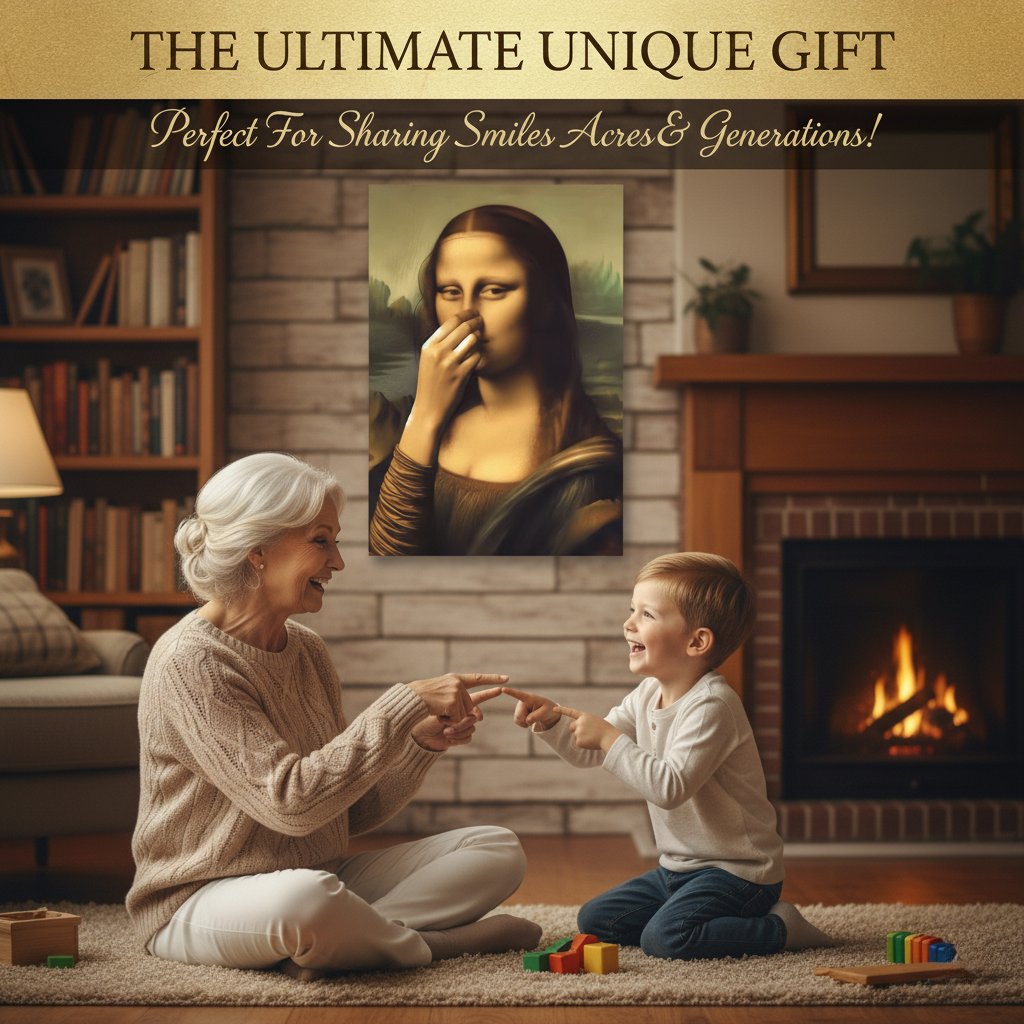 Badezimmer-Leinwandbild – Humorvoller Renaissance-Damen-Druck