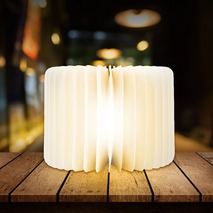 Faltbare kabellose LED-Holzlampe – 3 Lichtfarben, modern und stilvoll Mivoza Deutschland