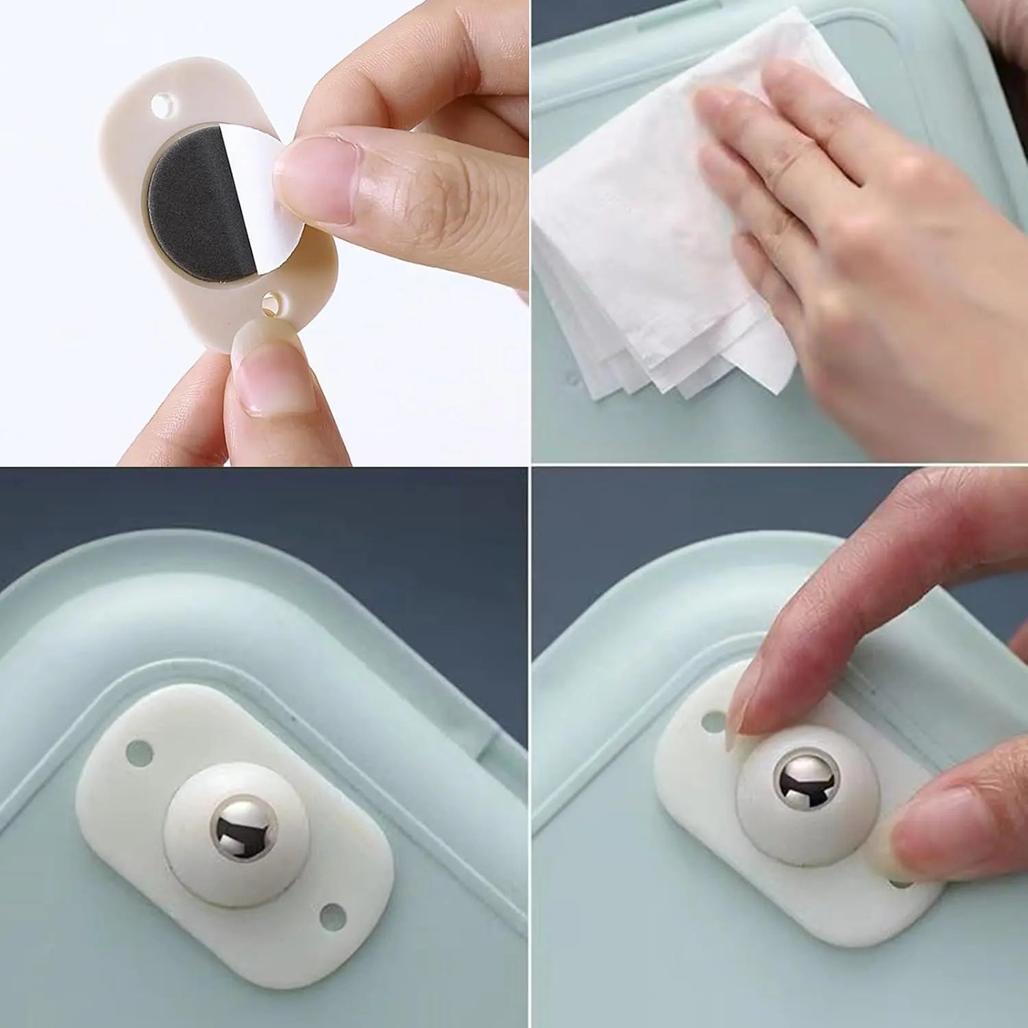 8er-Set Selbstklebende 360° Minirollen für Aufbewahrung & Möbel Mivoza Deutschland