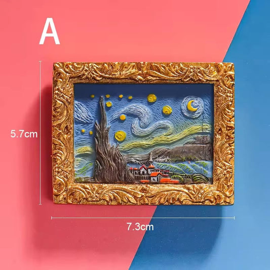 Van Gogh Kühlschrankmagnete mit 3D-Kunstdetails Mivoza Deutschland