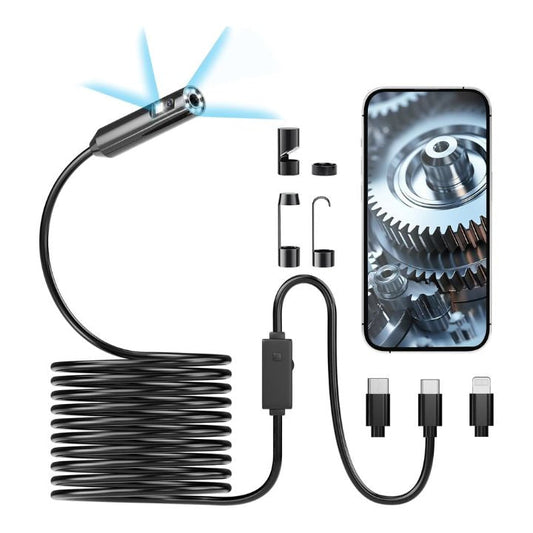 3-in-1 USB Endoskopkamera – Wasserdicht, Flexibel mit 6 Led-Leuchten Mivoza Deutschland