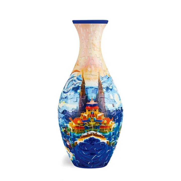 Saisonale 3D Kunst-Puzzle-Vase – Dekorativ und Funktional