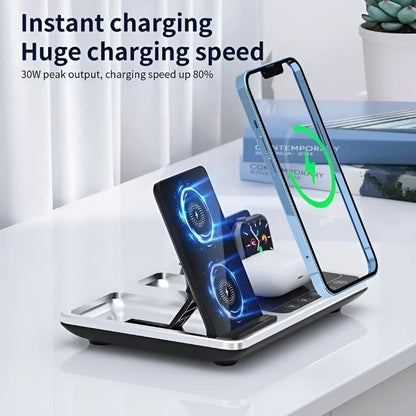 QuadCharge™ Lade 4 Geräte in einem einzigen Power Hub auf!