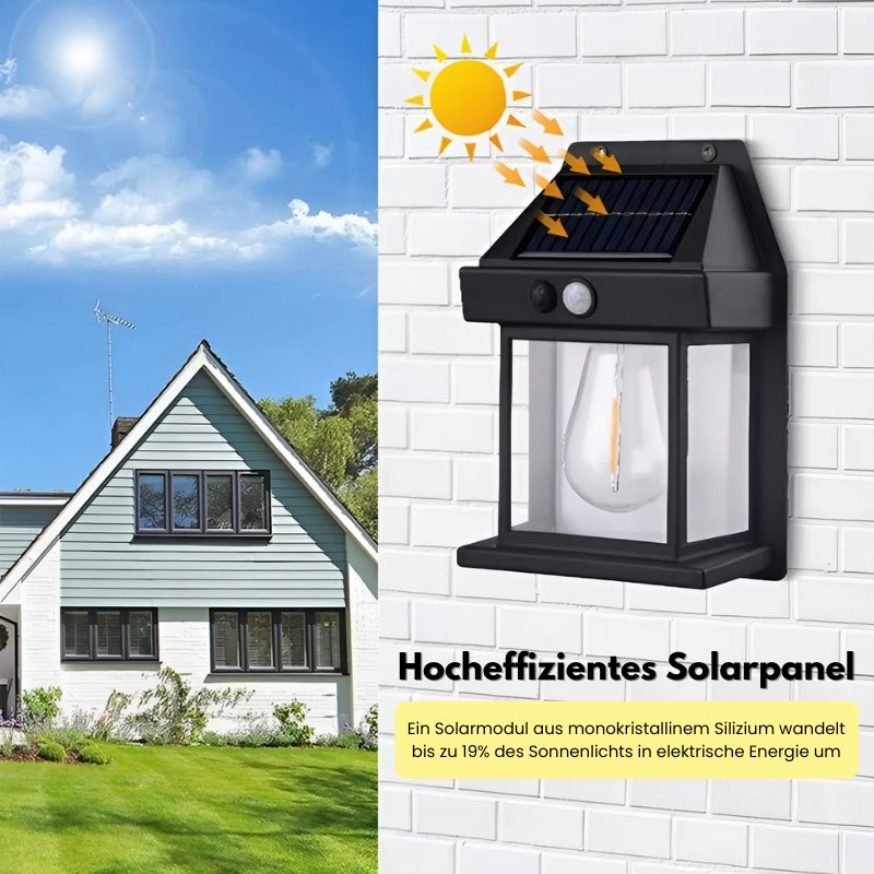 Helle Solar-Wandleuchte, 3 Modi, wasserdicht, Gartenleuchte