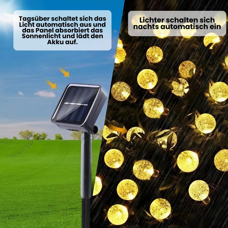 Bezaubernde LED-Solar-Feenlichter - Wasserfeste Gartendekoration