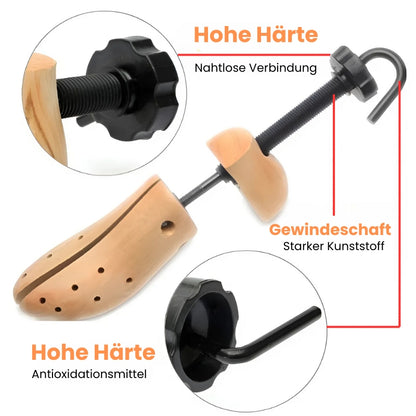 Verstellbare hölzerne Schuhdehner