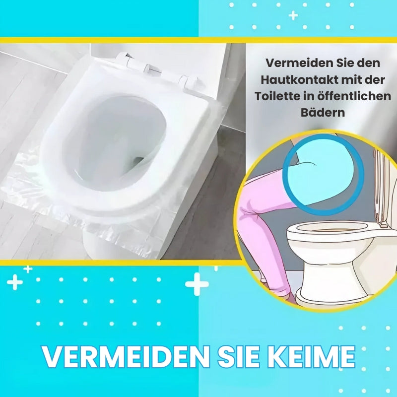 Hygienische Toilettensitzbezüge für unterwegs