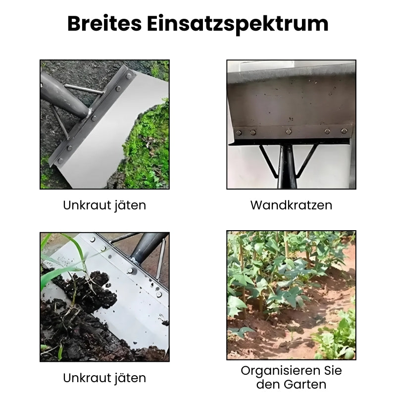 Multifunktionale Gartenreinigungsschaufel aus Stahl