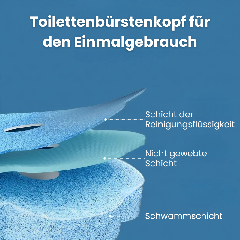 Rutschfeste Toilettenbürste mit austauschbaren Reinigungspads