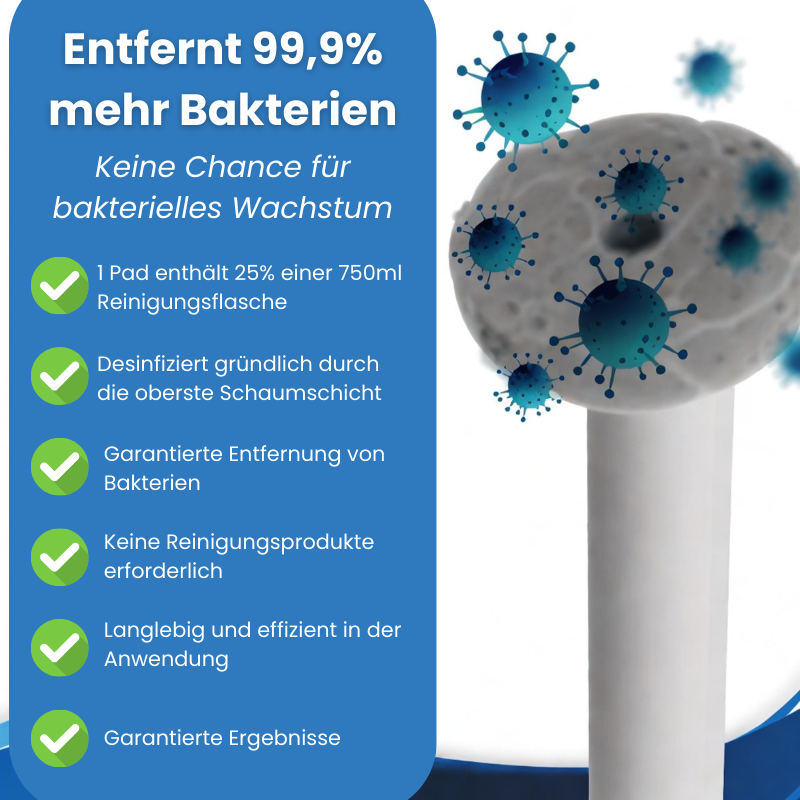 Rutschfeste Toilettenbürste mit austauschbaren Reinigungspads