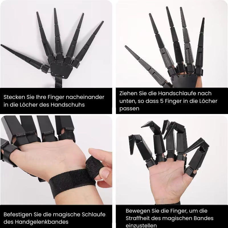 Flexible Handschuhe mit beweglichen Fingern für Halloween-Kostüme