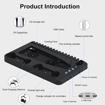 All-in-One-Kühl- und Ladestation für Dual-PS5-Controller Mivoza Deutschland