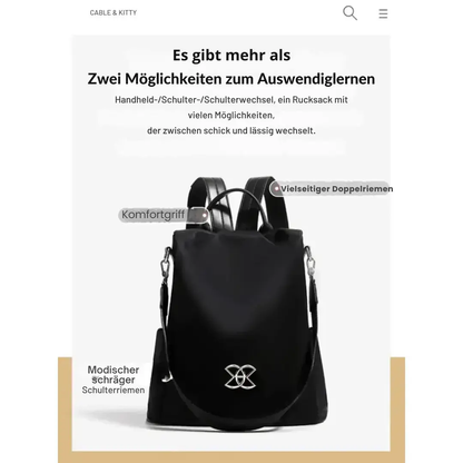 Eleganter Anti-Diebstahl-Rucksack mit verstecktem Reißverschluss Mivoza Deutschland