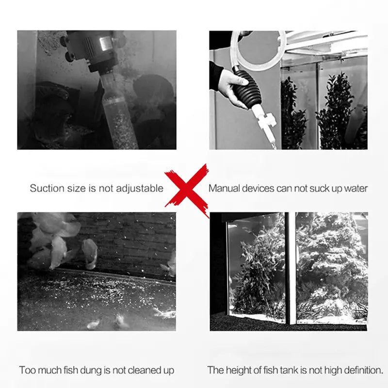 Aquarium Staubsauger elektrisch — Entfernt Schmutz & Futterreste gründlich Mivoza Deutschland
