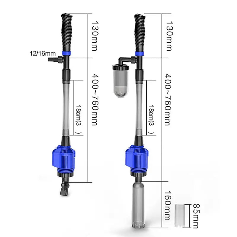 Aquarium Staubsauger elektrisch — Entfernt Schmutz & Futterreste gründlich Mivoza Deutschland