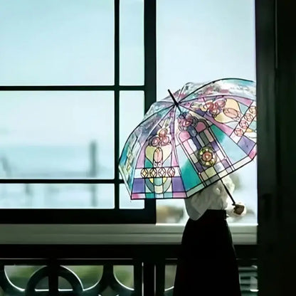 Automatischer Vintage-Buntglas-Regenschirm – Windfest und Stilvoll Mivoza Deutschland