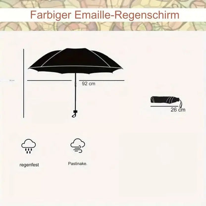 Automatischer Vintage-Buntglas-Regenschirm – Windfest und Stilvoll Mivoza Deutschland
