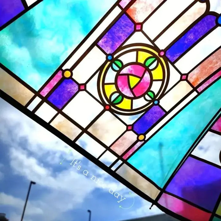 Automatischer Vintage-Buntglas-Regenschirm – Windfest und Stilvoll Mivoza Deutschland