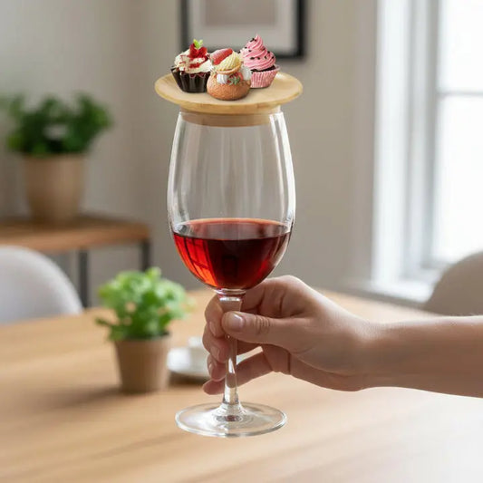 Bambus-Weinglas-Topper (4-Stück) Mivoza Deutschland