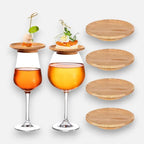 Bambus-Weinglas-Topper (4-Stück) Mivoza Deutschland