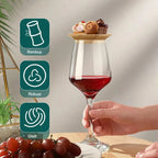 Bambus-Weinglas-Topper (4-Stück) Mivoza Deutschland