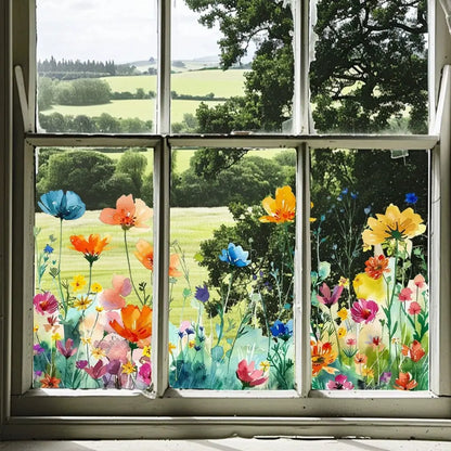 Beidseitiger Fensteraufkleber mit Blumenmotiv (kann auf jede Größe zugeschnitten werden) – 1 kaufen, 1 gratis erhalten! Mivoza Deutschland
