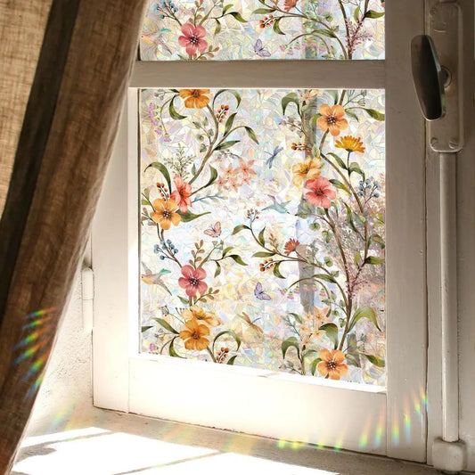 Beruhigender Blumen-Fenstersticker – Zuschneidbar auf Wunschgröße Mivoza Deutschland
