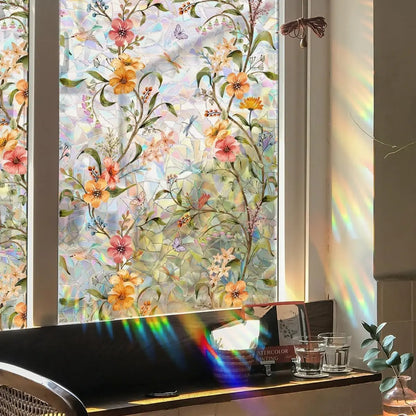 Beruhigender Blumen-Fenstersticker – Zuschneidbar auf Wunschgröße Mivoza Deutschland