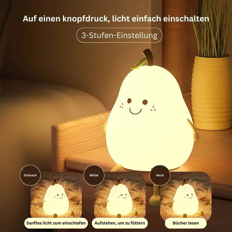 Birnenförmiges Nachtlicht aus Silikon Mivoza Deutschland