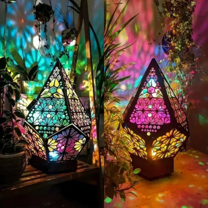 Bunte böhmische dekorative Lampe mit USB-Ladeanschluss Mivoza Deutschland