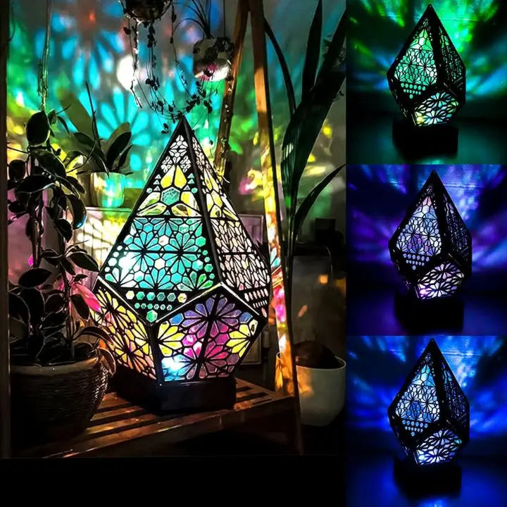 Bunte böhmische dekorative Lampe mit USB-Ladeanschluss Mivoza Deutschland
