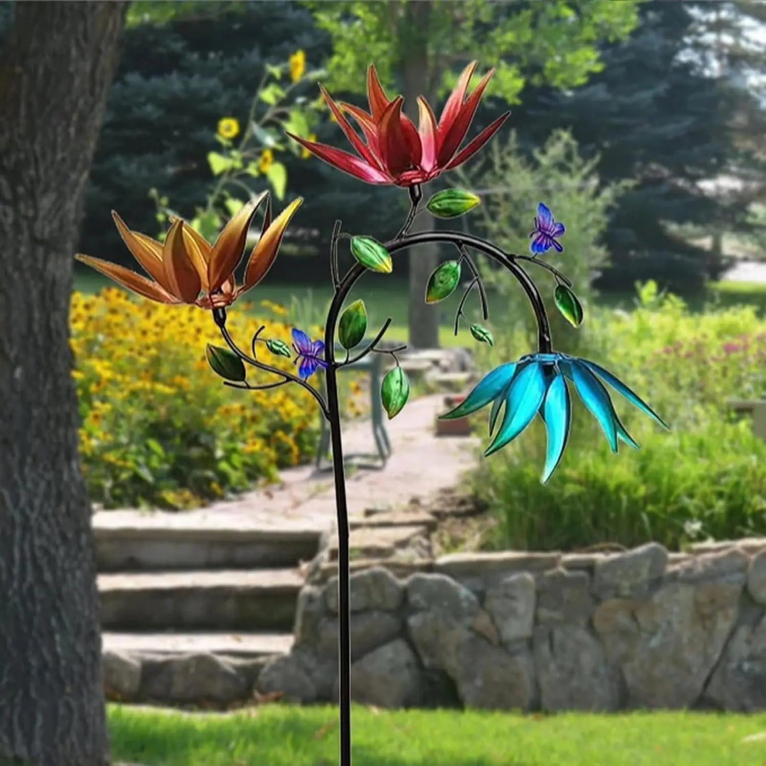 Bunter Garten-Windspinner – Faszinierende Blumendekoration Mivoza Deutschland