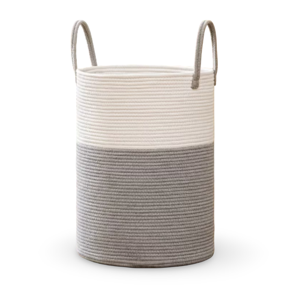 Baumwoll-Wäschekorb 58L – Fasst Eine Woche Mühelos